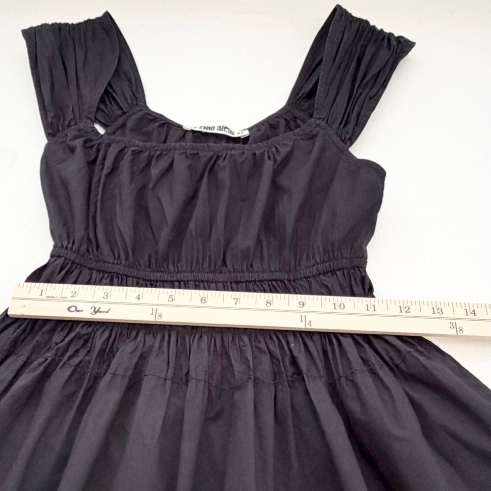 Ciao Lucia Abella Dress XS Black Cotton Poplin Smocked Mini LBD Minimalist EUC - Picture 14 of 16